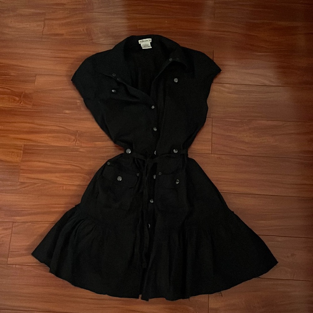 Forever 21- Black cargo midi dress